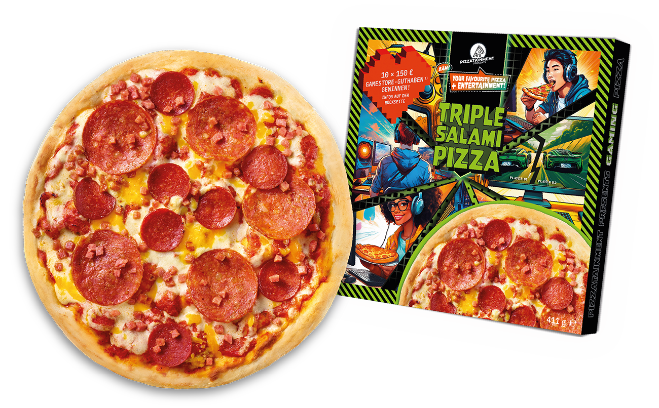 Gaming Pizza Triple Salami Pizza