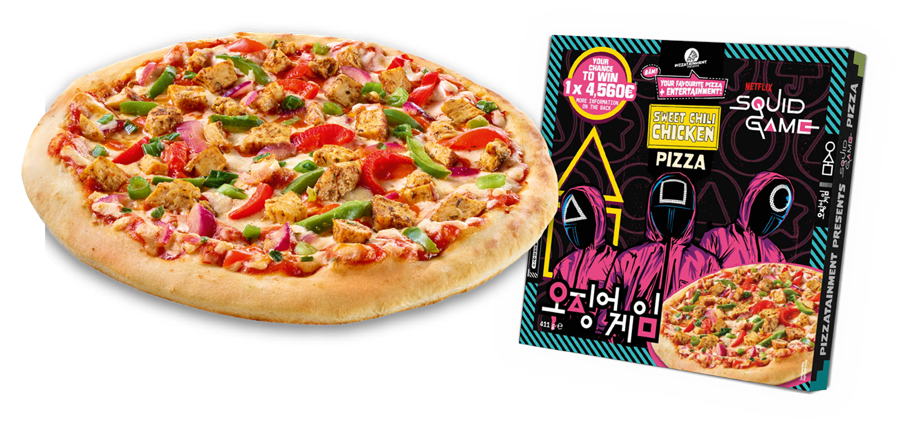Squid Game Pizza Sweet Chili Chicken