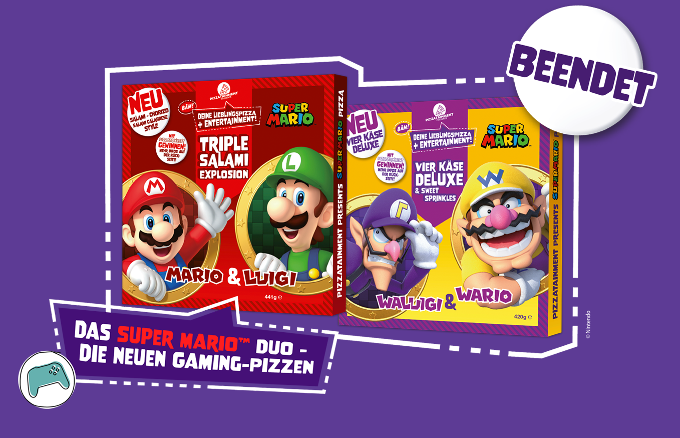 Das Super Mario-Duo - die neuen Gaming-Pizzen